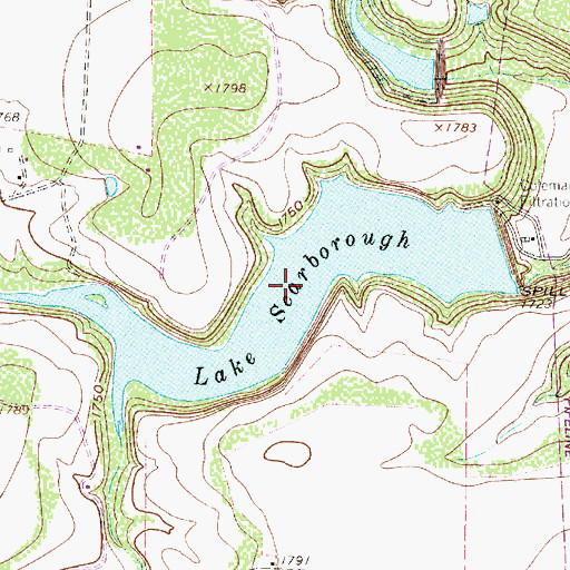 Topographic Map of Lake Scarborough, TX