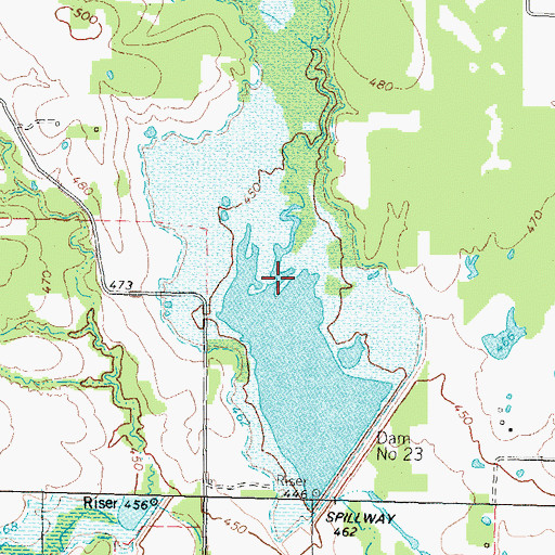 Topographic Map of Schooley Creek, TX