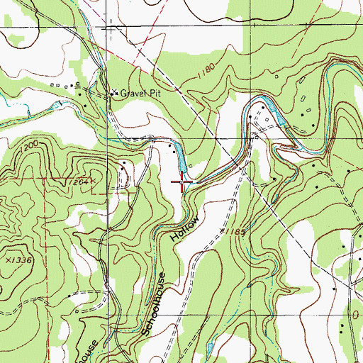 Topographic Map of Schoolhouse Hollow, TX
