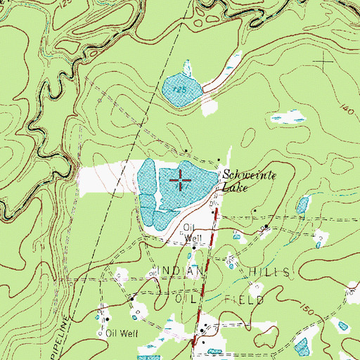 Topographic Map of Schweinle Lake, TX