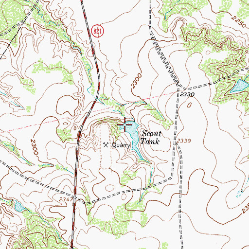 Topographic Map of Scout Tank, TX
