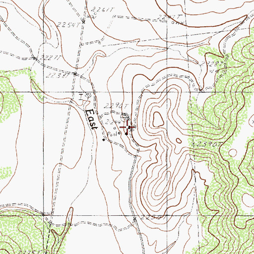 Topographic Map of Scrub Oak Ranch, TX