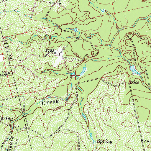 Topographic Map of Seale Creek, TX