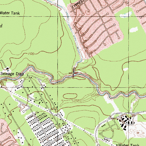 Topographic Map of Seals Gully, TX