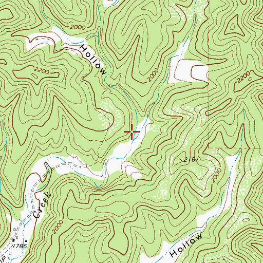 Topographic Map of Sedberry Hollow, TX