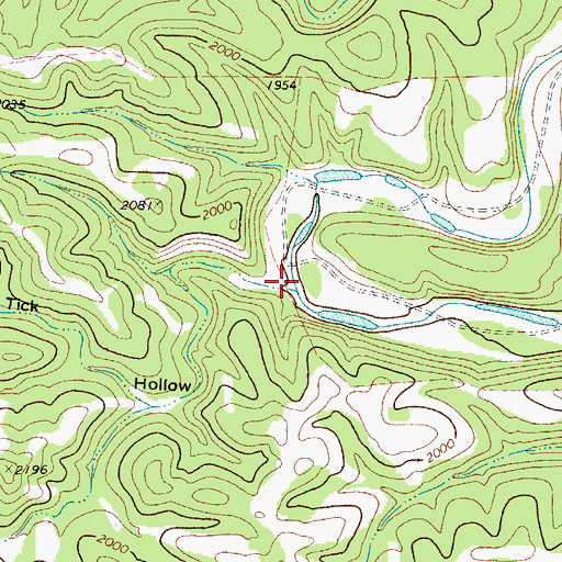 Topographic Map of Seed Tick Hollow, TX