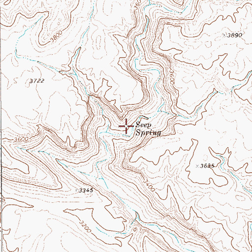 Topographic Map of Seep Spring, TX