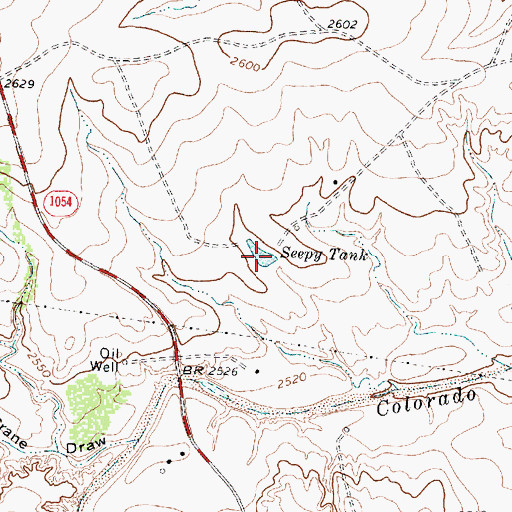 Topographic Map of Seepy Tank, TX