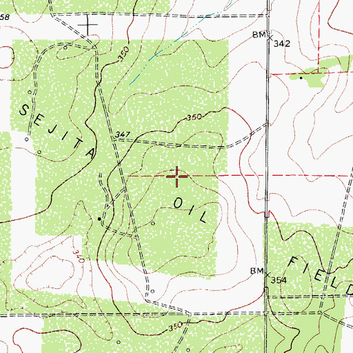 Topographic Map of Sejita Oil Field, TX