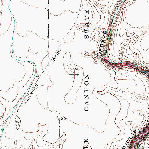 Topographic Map of Seminole Canyon State Historical Park, TX