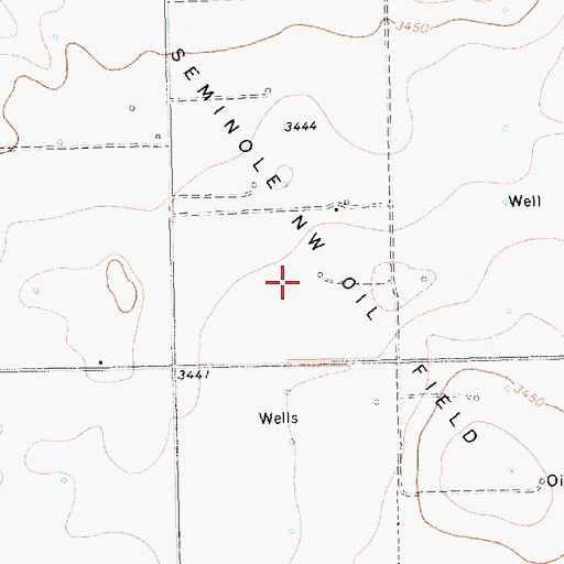 Topographic Map of Seminole Northwest Oil Field, TX