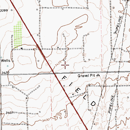 Topographic Map of Seminole Oil Field, TX