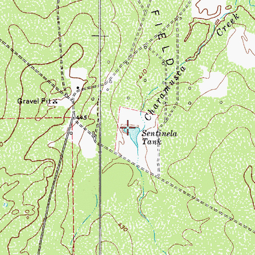 Topographic Map of Sentinela Tank, TX