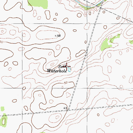 Topographic Map of Seth Waterhole, TX