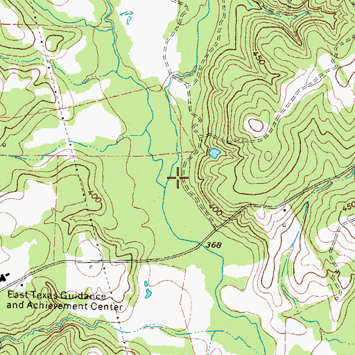 Topographic Map of Shackleford Creek, TX