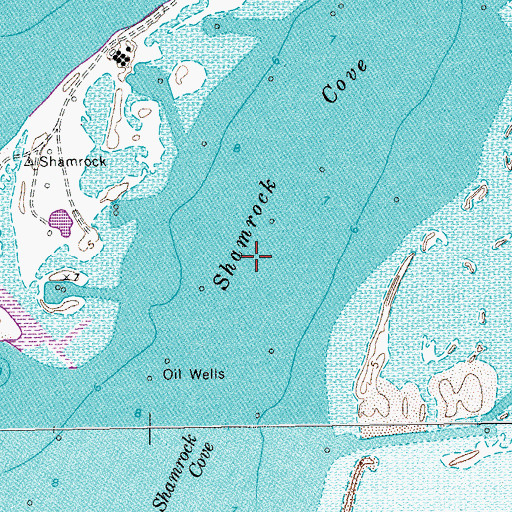 Topographic Map of Shamrock Cove, TX