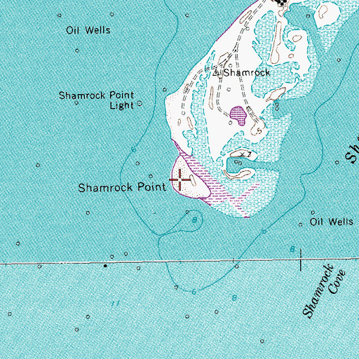 Topographic Map of Shamrock Point, TX