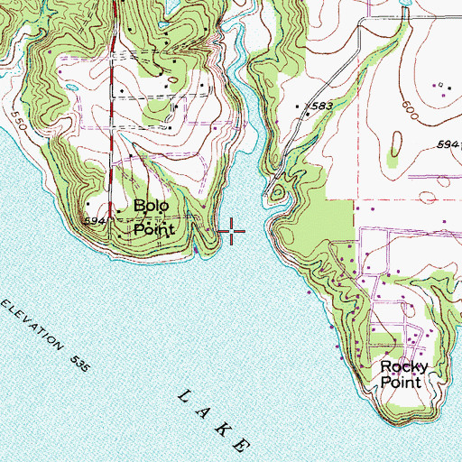Topographic Map of Sharps Branch, TX