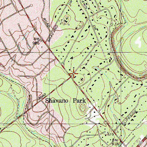 Topographic Map of Shavano Park, TX