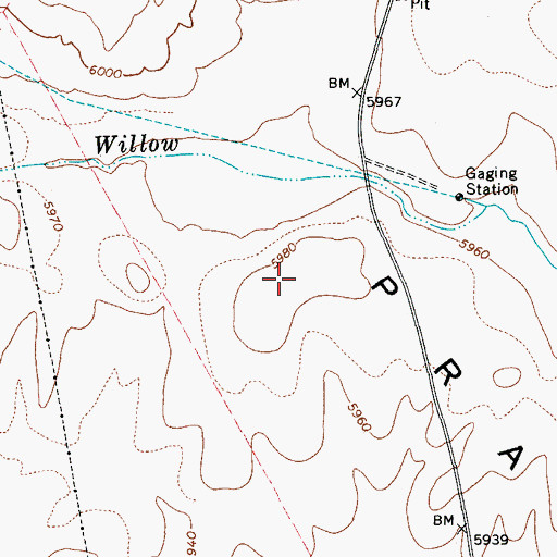 Topographic Map of Big Prairie, AZ