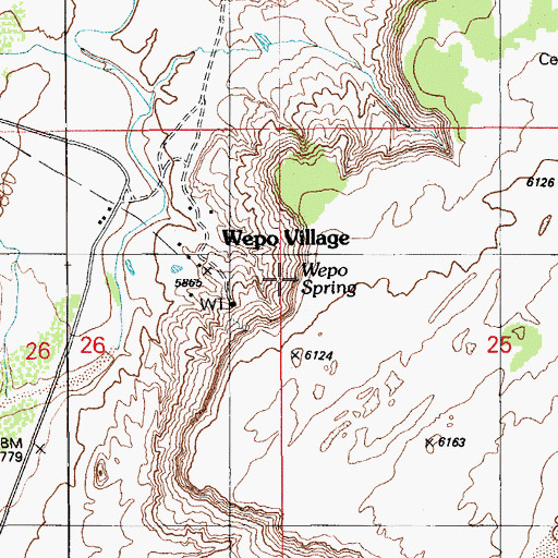 Topographic Map of Wepo Spring, AZ