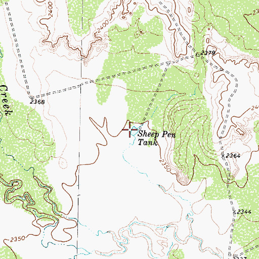Topographic Map of Sheep Pen Tank, TX