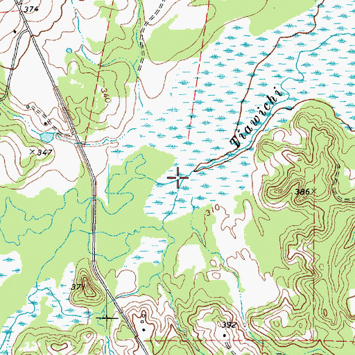 Topographic Map of Sheffield Branch, TX