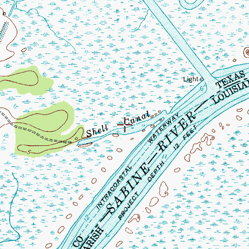 Topographic Map of Shell Canal, TX