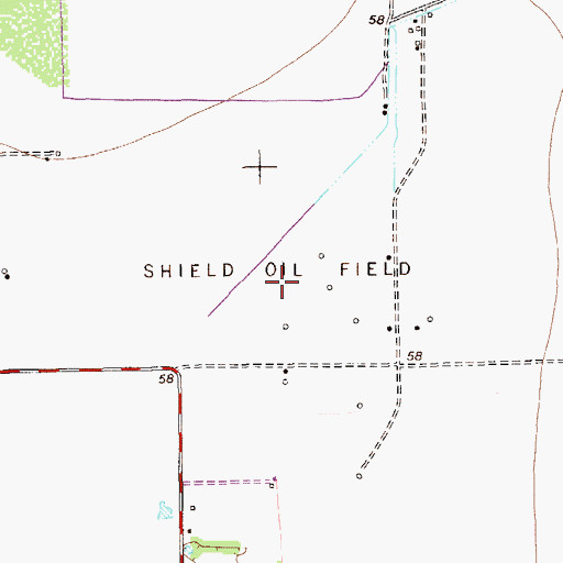 Topographic Map of Shield Oil Field, TX