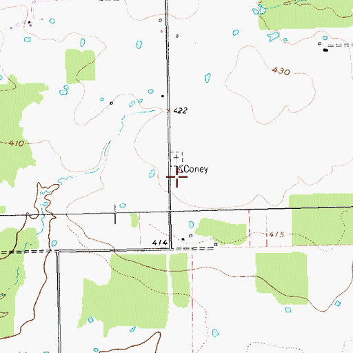 Topographic Map of Shilo Church, TX