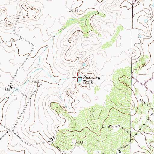 Topographic Map of Shinney Tank, TX
