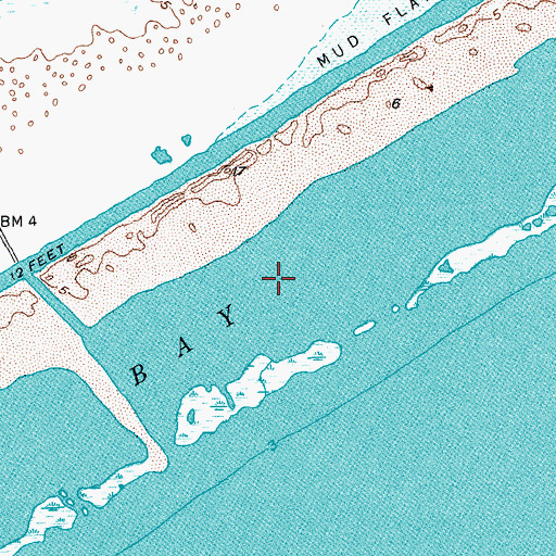Topographic Map of Shoalwater Bay, TX