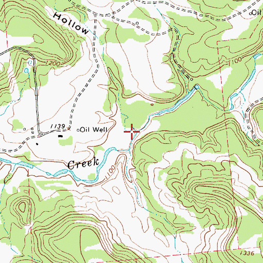 Topographic Map of Shot Hollow, TX