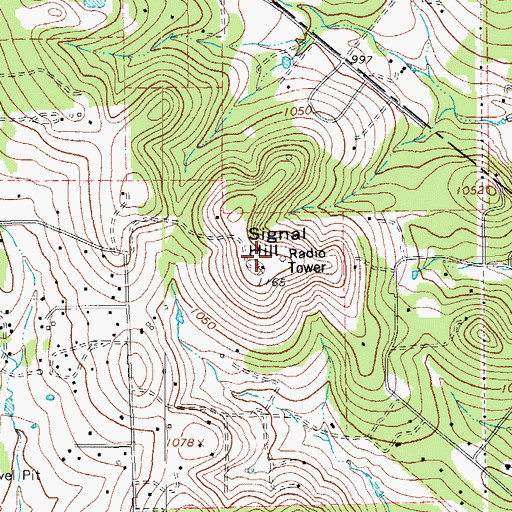 Topographic Map of Signal Hill, TX