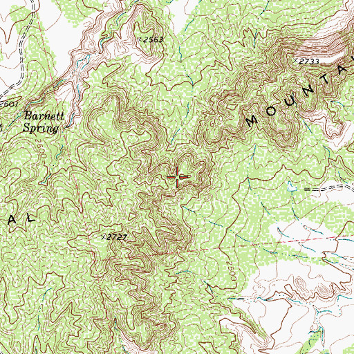 Topographic Map of Signal Mountains, TX