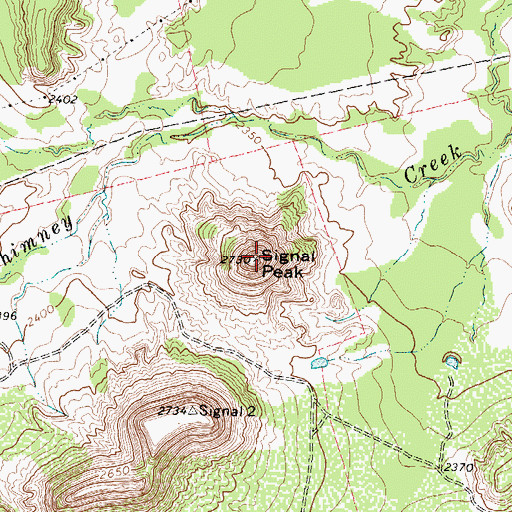 Topographic Map of Signal Peak, TX