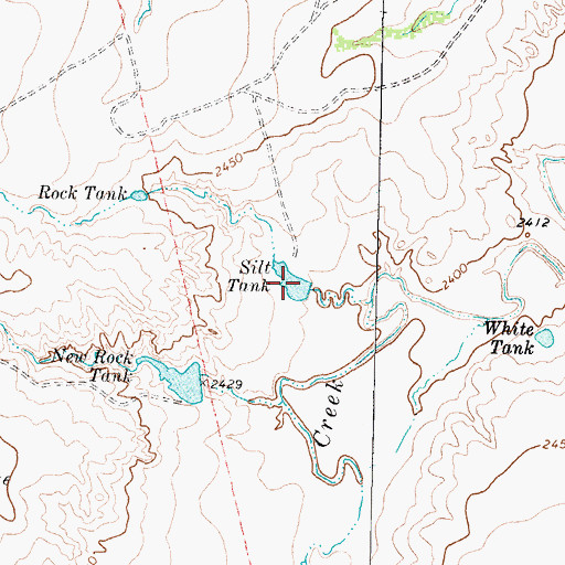 Topographic Map of Silt Tank, TX