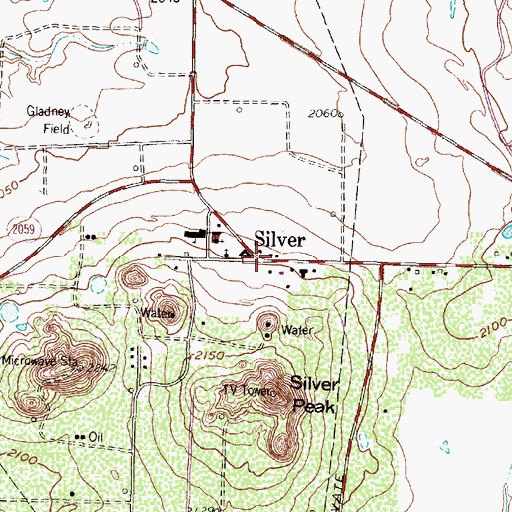 Topographic Map of Silver, TX