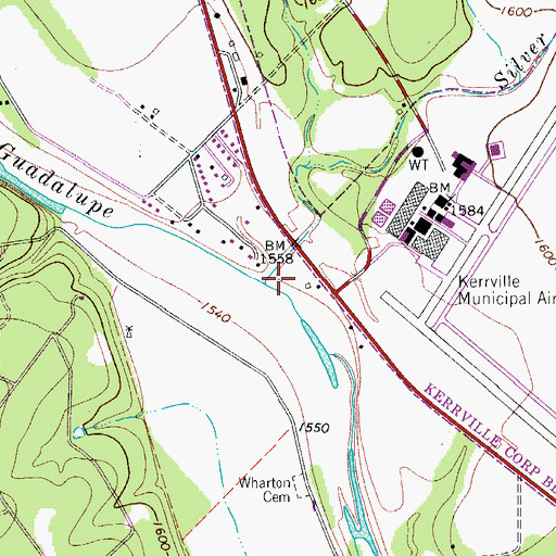 Topographic Map of Silver Creek, TX