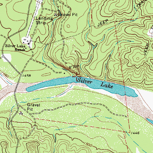 Topographic Map of Silver Lake, TX