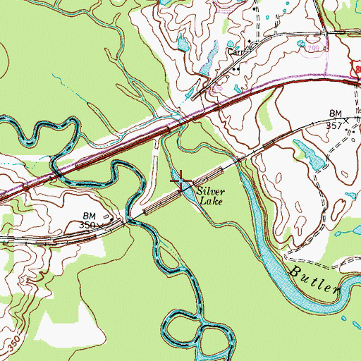 Topographic Map of Silver Lake, TX