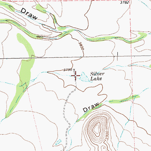 Topographic Map of Silver Lake, TX
