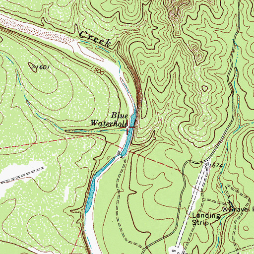 Topographic Map of Silver Lake Ranch, TX