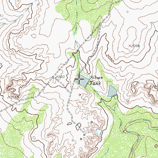 Topographic Map of Silver Tank, TX