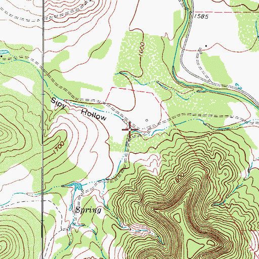 Topographic Map of Sipy Hollow, TX