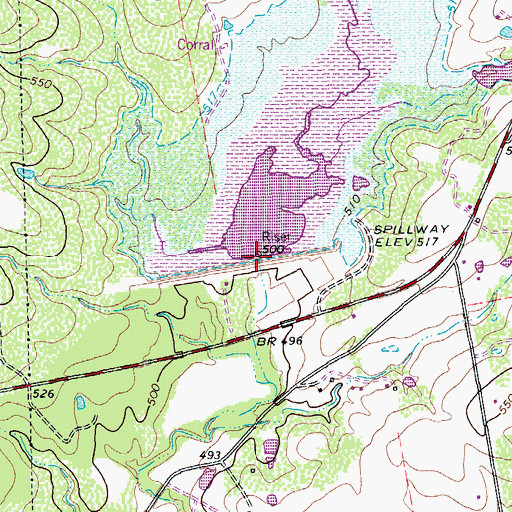 Topographic Map of Site Number Twentyone, TX