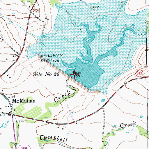 Topographic Map of Site Number Twentyeight, TX