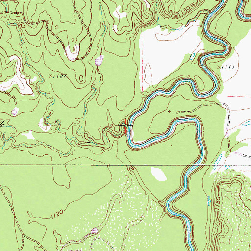 Topographic Map of Six Shooter Creek, TX