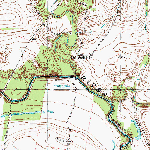 Topographic Map of Sixmile Creek, TX