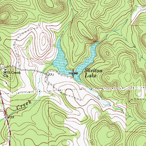 Topographic Map of Skelton Lake, TX